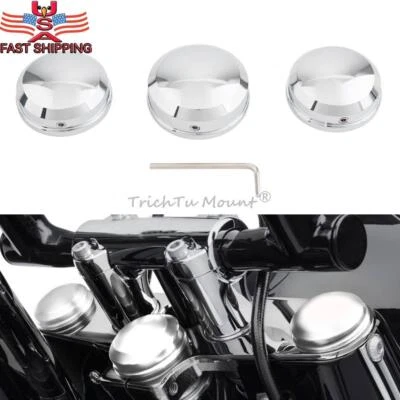 Cubierta de tuerca de vástago de horquilla superior apta para Harley Dyna Low Rider Heritage Softail Fat boy Foto 1 de 4