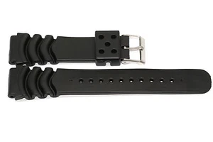 22mm Black Rubber Diver Watch Band Strap For Seiko Z22 SKX 031 SKX781 SKX007 - Picture 1 of 2