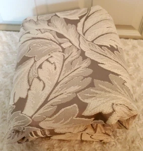 4 Yds beige großes Blatt Blumenmuster Brokat Stoff 54 Zoll Nähen Polster Handwerk - Bild 1 von 4
