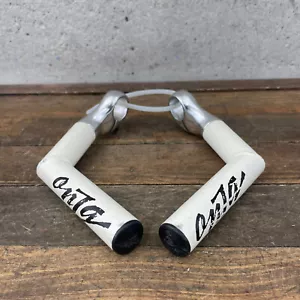 Vintage Onza CWA Bar Ends bianco 22,2 mm barre arrampicata montagna anni 90 curva a L - Foto 1 di 8