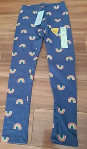 NWT Cat & Jack little girls S 6/7 blue rainbow print pants stretch leggings - Picture 1 of 4
