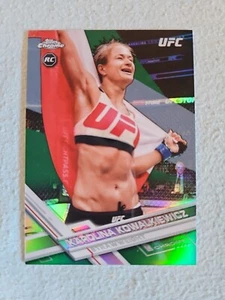 Tarjeta refractor verde Karolina Kowalkiewicz 2017 Topps UFC cromada/99 - Rookie RC - Imagen 1 de 3
