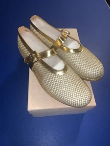 Arqa Shop Gold Mesh Womens Sandals Size 38 New With Box - Picture 1 of 11