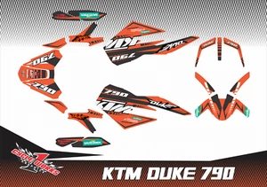 KTM 790 & 890 DUKE Supermoto SEMI CUSTOM GRAPHICS KIT SUPER RSPEC - Picture 1 of 1