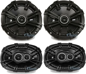 2) KICKER 43DSC6704 6.75" Car Speakers + 2) KICKER 43DSC69304 6x9" Speakers - Picture 1 of 9