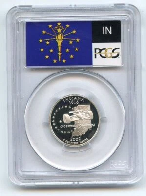 2002 S 25C Silver Indiana Quarter PCGS PR70DCAM - Image 1 of 2