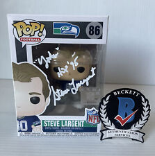 Steve Largent Signed Seattle Seahawks FUNKO POP 86 NFL Beckett QR Code COA 9