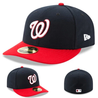 New Era Washington Nationals Fitted Hat MLB 2 Tone Navy Red ALT Low Profile Cap - Image 1 of 4