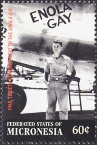 WWII 1945 HIROSHIMA B-29 ENOLA GAY Captain PAUL TIBBETS Aircraft Stamp