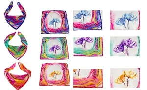 Bufandas de seda cuadradas florales para damas ligeras sensación suave transparentes años 50 - Imagen 1 de 27