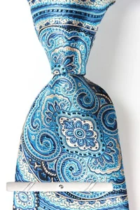 Nueva Corbata Clásica Paisley Verde Marrón Negro TEJIDA JACQUARD 100% Seda Para Hombre - Imagen 1 de 5