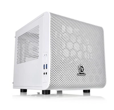4717964402523 Thermaltake Core V1 Snow Edition Cube White Thermaltake - Image 1 of 4