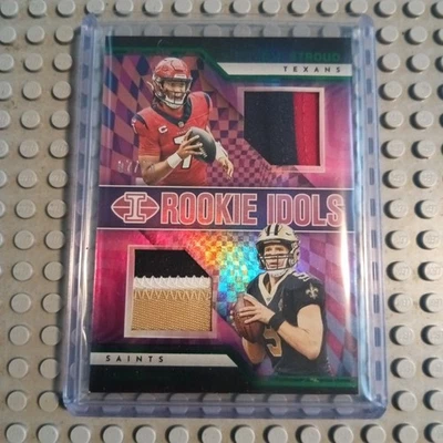 2023 Panini Illusions CJ Stroud, Drew Brees Dual Multi-color Patches 7/10 1/1 - Image 1 of 3