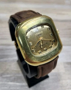 VINTAGE MOVADO KINGMATIC HS360 AUTOMATIC 408 MEN'S Gold Plated 70s Read - Picture 1 of 13