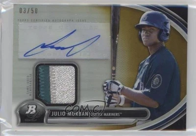 2013 Bowman Platinum Auto Relic Gold Refractor /50 Julio Morban #AR-JMO Auto - Image 1 of 2