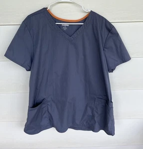 Women's 3X Gray Scrubstar Scrub Top - Picture 1 of 1