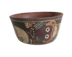 Pre Columbian Peru NAZCA Polychrome pottery bowl, with stylized monkeys