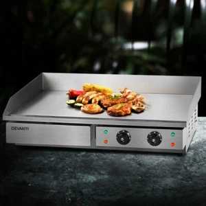 Devanti Commercial Electric Griddle 73cm BBQ Grill Plate 4400W - Picture 1 of 8