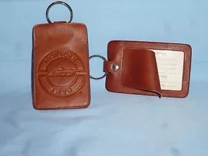 New York NY JETS Leather KEY FOB / KEYRING lot of 2 NIB by Rico - Picture 1 of 2