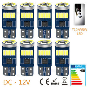 8x LED T10 W 5W Lampe weiß CANBUS Innenraumbeleuchtung Glassockel Licht 194 12V