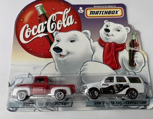 NIB Matchbox Coca Cola Dad's 1956 Ford Pickup and Son's 1998 Ford Expedition - Picture 1 of 5