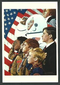 Boys Scouts of America - Disegno di Norman Rockwell - cartolina cm 10,5 x 15 - 3 - Picture 1 of 1