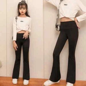 Spring and Summer Girls Wearing Flared Pants for Outdoor Wear, Sports Leggings, - Picture 1 of 27