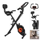 Foldable Stationary Upright Exercise Workout Cycling Bike with LCD Monitor