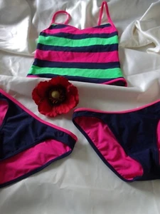 Maine New England Multi Striped Tankini 8 Or Tankini Briefs UK 8/10 Euro 36/38 - Bild 1 von 3