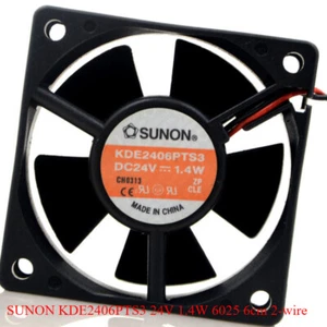1pc SUNON KDE2406PTS3 24V 1.4W 6025 6cm 2-wire Inverter Cooling Fan NEW - Picture 1 of 5