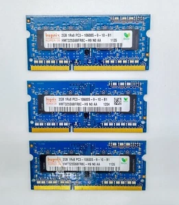 Hynix 6GB Kit (3x 2GB) 1Rx8 PC3-10600S-9-10-B1 RAM HMT325S6BFR8C-H9 NO AA 4GB - Picture 1 of 4