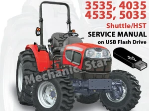 Mahindra 3535 4035 4535 5035 Servicio de engranajes/HST + Operadores + Manuales de carga (USB) - Imagen 1 de 3