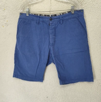 Bermudas cortas Divided by H M para hombre 34 azules 100 % algodón rectas regulares delanteras planas Foto 1 de 4