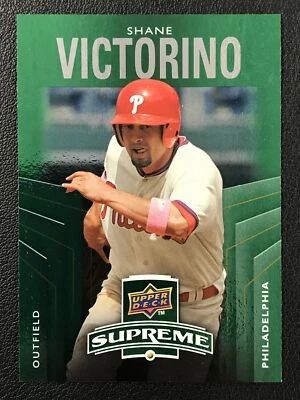 2010 Upper Deck #S-87 Shane Victorino Philadelphia Phillies Supreme Green - Image 1 of 2