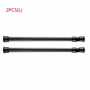 2 Spring Loaded Heavy Duty Tension Curtain Rods Pole Adjustable Width 25-50cm - Picture 1 of 34