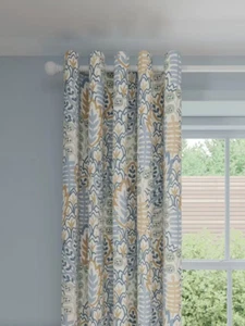 John Lewis Alva Coppia Tende Oscuranti/Foderate Termiche a Occhiello, W117 Drop137CM Lago - Foto 1 di 3