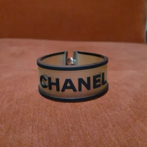CHANEL Rubber Bracelet Rare Vintage No Box - Picture 1 of 8