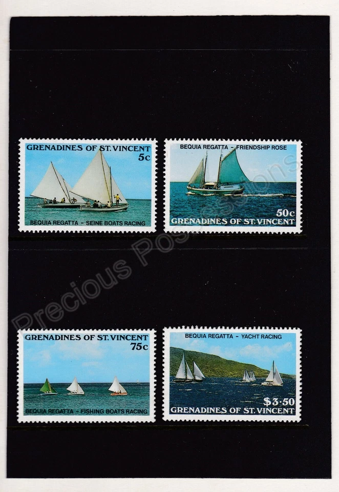 PACK PRESENTACIÓN SELLO GRANADINAS DE SAN VICENTE 1988 REGATA BEQUIA Foto 1 de 2