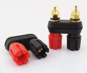 20x Gold Plated 5-way Dual Binding Post Audio Amplifier Terminal 4mm Banana Jack - Picture 1 of 4