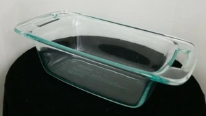 Pyrex Clear Glass Loaf Pan 1.5-QUART #C213 Cutout Handles Vintage Made in USA - Picture 1 of 10