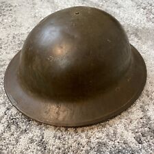 Vintage Original 1917 WWI US Army Helmet Doughboy Steel Brown Military War