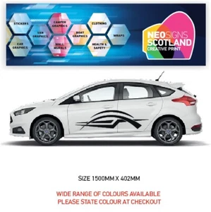 Car Side Graphics X 2 Will Fit Any Car Van Universal Stickers Decals CSG27 - Picture 1 of 3