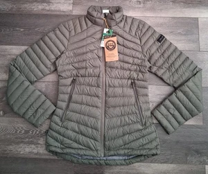 Decathlon Forclaz MT100 Down Puffer Jacket Green Womans Size Small NWT - Picture 1 of 12