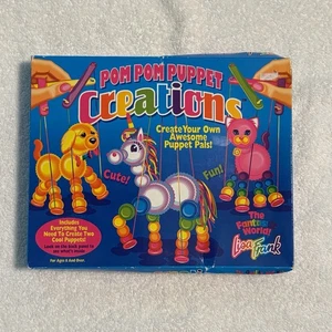 Kit Creazioni Pupazzi Lisa Frank Pom Pom - Principesse Perle e Fenicotteri Artigianato NUOVO - Foto 1 di 14