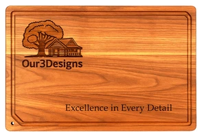 Gravierbares 11”x17” Nussbaum Schneidebrett - Hochzeit, Jubiläum, Einweihung - Bild 1 von 7