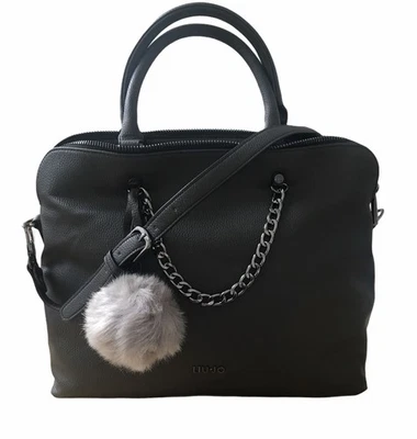 Liu Jo Handtasche Damen Henkel Kunstleder Stoff Anthrazit N65071E0031-B1058