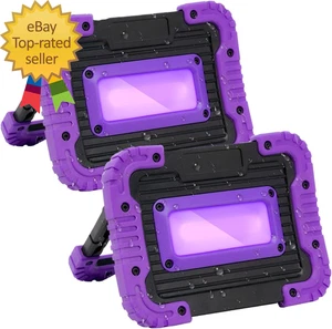 Luz Negra Recargable, Luz Negra Alimentada por Batería, Inalámbrica 395Nm Ultravioleta - Imagen 1 de 2