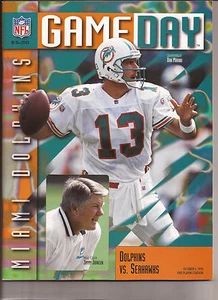 MIAMI DOLPHINS OCT 6 1996 VS Seahawks GAME DAY MAGZINE Dan Marino Jimmy Johnson - Picture 1 of 1