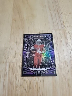 2023 Obsidian MICHAEL WILSON Purple Electric Etch /75 #103 Rookie RC Cardinals - Image 1 of 4