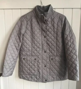 Lucky Brand Women's Quilted Barn Jacket Size Large NWT Taupe Zipper Front - Foto 1 di 4